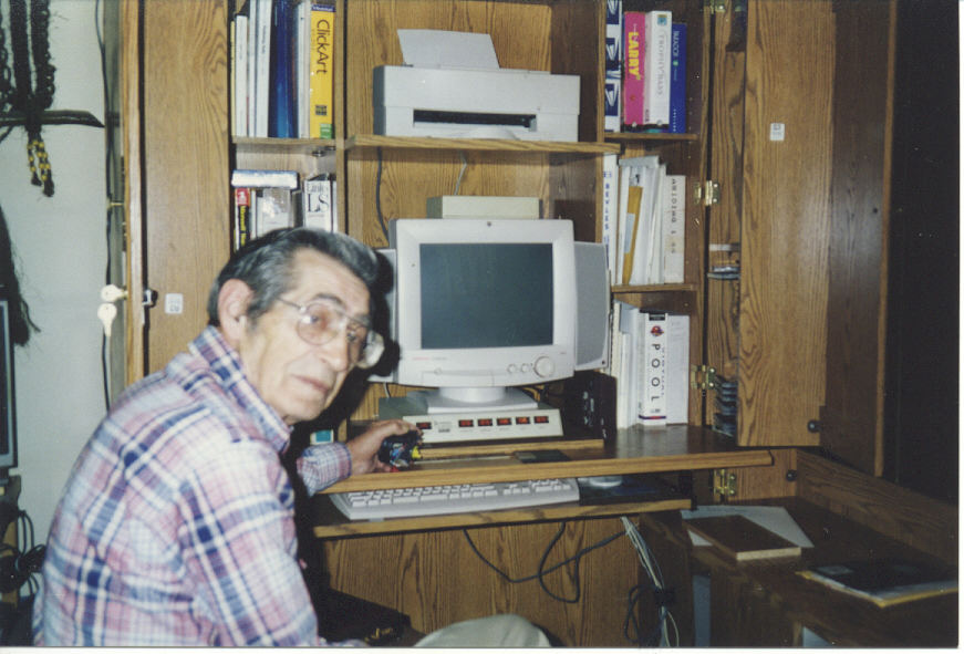 Bennie at his computer